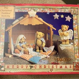 Vintage cherished teddies nativity set